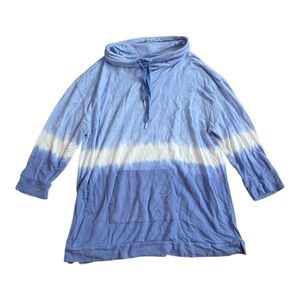 Koolaburra By UGG Sky Blue Tie Dye Ombre Cowl Neck Pullover Sweater M